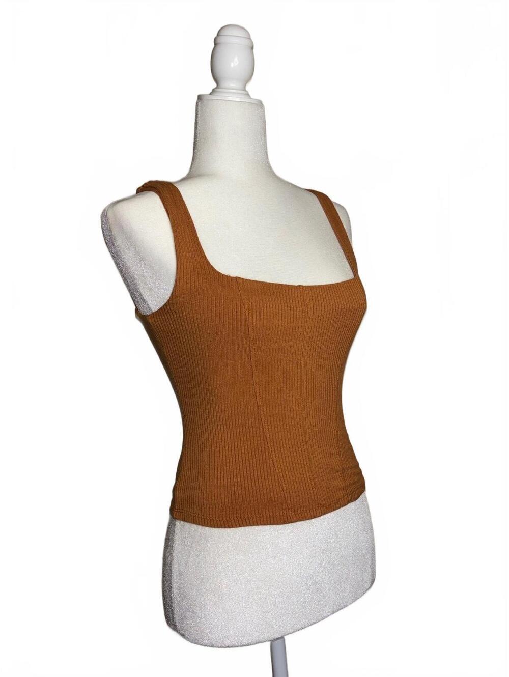 AFRM Caramel Cynthia Corset Crop Tank